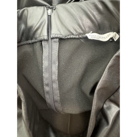 Anthropologie Avec Les Filles High-Waisted Faux Leather Slit Leggings Size S - Picture 11 of 14